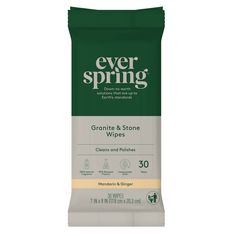 ever spring granite & stone wipes, 30 count bag - case of 12 packs