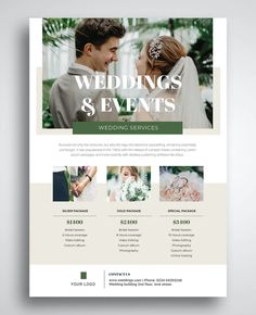 a wedding and event flyer template