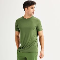 Stay comfy your whole workout with this men's Tek Gear tee.Click on this MEN'S GUIDE to find the perfect fit and more! Dry Tek technology Crewneck Short sleevesFABRIC & CARE Polyester Machine wash Imported Color: Alva Olive Grid. Gender: male. Age Group: adult. Green Grid, Bottom Workout, Athletic Looks, Crewneck Design, Athletic Shirts, Athletic Apparel, Stay Cool, This Man, Moisture Wicking Fabric