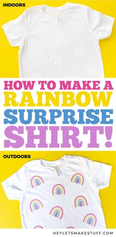 how to make a rainbow surprise shirt for kids