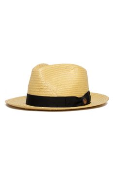 A contrast grosgrain band wrap the crown of this waxed-straw hat that adds breezy style to your look, and its wide brim offers ample shade on every sunny day. M=24 inner circumference 2 3/4" brim width Paper straw Imported Breezy Style, Goorin Bros, Paper Straws, Sunny Day, Wide Brimmed, Straw Hat, The Crown, Floppy Hat, Sunny Days