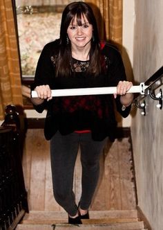 StairSteady inventor created the stability bar to aid stair-climbing/descending for individuals with limited mobility when she was only 16 yrs. old! Can be configurated in various ways. Adaptive Devices, Walking Up Stairs, Up Stairs, Stair Climbing, Assistive Technology, Aging In Place, Mobility Aids