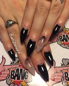 Horror Nails, Western Nails, Spooky Nails, Witch Nails, Trendy Nail Art Designs, Bling Acrylic Nails