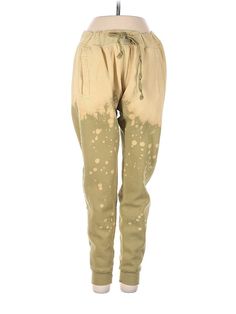 La Detresse Sweatpants Size: Small Gold Activewear - used. 80% COTTON, 20% POLYESTER, Cropped, Stars, High Rise | La Detresse Sweatpants - High Rise: Gold Activewear - Size Small Acid Wash Cotton Bottoms For Fall, Faded Cotton Bottoms For Fall, Acid Wash Pants With Elastic Waistband In Relaxed Fit, Acid Wash Relaxed Fit Pants With Elastic Waistband, Acid Wash Pants With Elastic Waistband And Relaxed Fit, Fitted Acid Wash Cotton Pants, Fitted Cotton Pants In Faded Color, Acid Wash Cotton Bottoms With Elastic Waistband, Relaxed Fit Acid Wash Pants For Loungewear