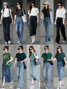 Capture the essence of effortless style with these clean and cool denim looks! Featuring chic, simple cuts and a fresh aesthetic, these jeans are perfect for achieving that laid-back yet sophisticated vibe. Whether you're dressing up or keeping it casual, these denim pieces will elevate your wardrobe with ease Simple Clean Look Outfit, Laid Back Outfits Casual Chic, Ootd Ideas Simple Casual, Denim Outfit Korean, Clean Casual Outfits, University Outfits Aesthetic, Simple Clean Outfits, Clean Outfit Aesthetic, Casual Office Outfits Women Jeans