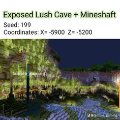 an image of a minecraft video game called exposed lush cave