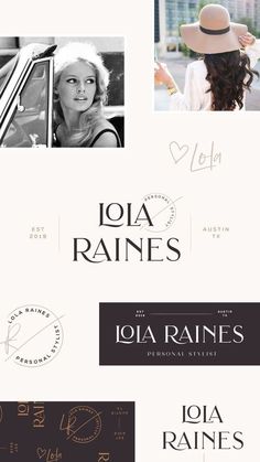 an advertisement for the brand jola raines, which has been designed by graphic artist julia raines