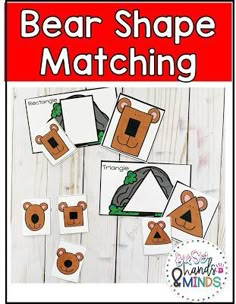 bear shape matching game for preschool