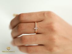 Check out our shop for more items https://www.etsy.com/shop/VimleshBadaya Solid Gold Diamond Cross Ring, Religious Diamond Ring, 14k Gold Cross Ring, Gold Christian Ring, Mother's Day Gift, Crucifix Ring Available in 9k/14k/18k yellow, rose or white gold. Same design can be made also with other custom gemstones per request. Product details: - Solid gold - 1mm diamond ( F, VS ) - Band size is 1.3mm Ring size - US 3 to US 9 (for smaller or larger ring size, please contact) Please select your size Diamond Cross Ring For Gift, Diamond Cross Rings For Gifts, Cross-shaped Diamond Ring For Gift, Wedding Rings With Diamond Cross Design, Diamond Cross Ring For Anniversary, Gold Cross Ring, Christian Ring, 3mm Ring, Meaningful Gifts For Her