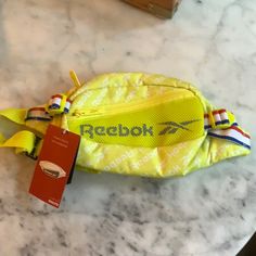 Nwt “Reebok” Crossbody Bag Brand: Reebok Unisex Type: New With Tags Sporty Yellow Nylon Bag, Functional Yellow Sports Bag, Yellow Sporty Bag For Outdoor Activities, Vintage Reebok, Messenger Bag Men, Bag Brand, Messenger Bags, Yellow Blue, Sling Bag