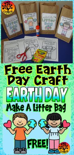 earth day crafts and activities for kids to do with the earth's environment, including free