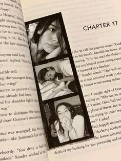 an open book with pictures of people in the pages and text that reads, chapter 17