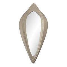 a mirror that is shaped like a leaf