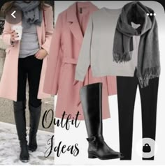 Pink Coat Outfit Ideas, Pink Coat Outfit Winter Street Style, Pink Top Outfit Winter, Pink Outfit Ideas Winter, Grey Coat Outfit Winter Classy, Pink Coat Outfit Classy, Pink Wool Coat Outfit, Wool Coat Outfit Winter, Pink Jacket Outfit Winter