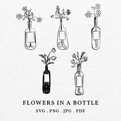 flowers in a bottle svg