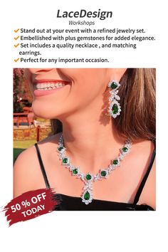 sparkle gemstones jewelry Crystal Jewerly, Jewerly Set, Zirconia Necklace, Cubic Zirconia Necklace, Necklace And Earrings Set