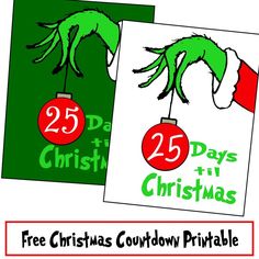 two christmas cards with the words 25 days of christmas