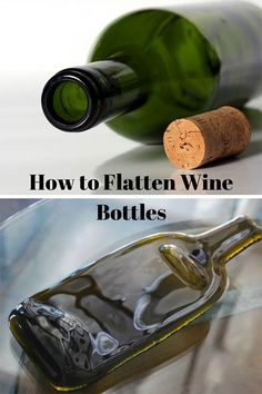 two pictures with wine bottles in the middle and bottom