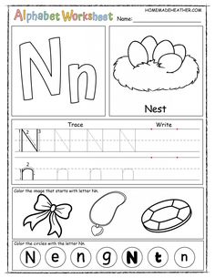 the alphabet worksheet for children with pictures of animals, birds and other things