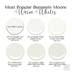 the most popular white paint colors