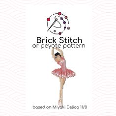 Bead Weaving Patterns Free, Bead Brick Stitch, Brick Stitch Tutorial, Jewels Diy, Ballerina Jewelry, Diy Seed Bead Earrings, Bead Loom Designs, Pendant Keychain, Miyuki Delica Beads