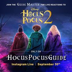 the poster for hocus pocus 2 on instagram live