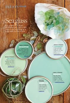 an open magazine with sea glass on it