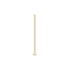 a gold colored metal pole on a white background