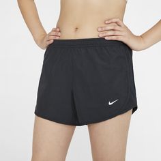 For those mile runs in PE class to beating your BFFs in the next game of tag, chase your goals with the Nike Dri-FIT Tempo Shorts. They're fun, lightweight and can be paired easily with your best workout tops, so you can comfortably reach the finish line. Nike Tempo Shorts, Nike Tempo, Nikes Girl, Nike Running Shorts, Shorts Nike, Girl Running, Nike Store, Shorts With Tights, Nike Shorts