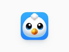 an app icon with a bird's head on it