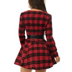 Style: CasualMaterial: PolyesterNeckline: O-NeckSleeve Length: HalfSleeve Style: RegularDresses Length: Above Knee, MiniWaistline: NaturalSilhouette: A-Line SKU: 3023281 Casual V-neck Belted Mini Dress, Winter Plaid V-neck Dress, Plaid V-neck Winter Dress, Chic Plaid V-neck Mini Dress, Fitted V-neck Plaid Mini Dress, Fitted Plaid Mini Dress With Long Sleeves, Fitted Plaid Long Sleeve Mini Dress, Plaid Fitted V-neck Mini Dress, Plaid Fitted Long Sleeve Mini Dress