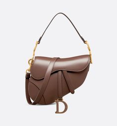 Saddle Bag with Strap Chocolate Brown Smooth Calfskin | DIOR Girls Things, Womens Designer Bags, Bag Obsession, Dior Book Tote, Christian Dior Couture, Kelly Bag