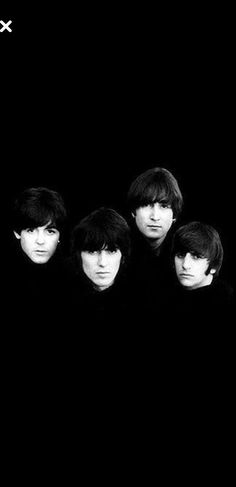 the beatles in black and white