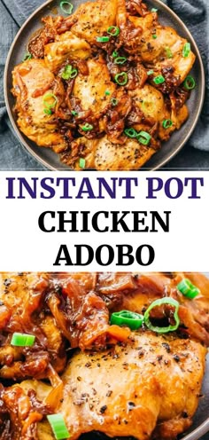 instant pot chicken adobo is an easy and delicious dinner