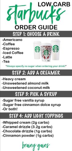 the starbucks starbucks starbucks starbucks coffee drink menu with instructions for how to order starbucks drinks