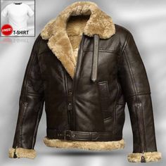 Product Specification: FEATURES Material: Crafted from 100% Genuine leather, this men's jacket is made from high-quality Cowhide, Sheepskin, Lambskin. A comfortable option featuring durable synthetic shearling, this genuine soft leather jacket is ideal for men who appreciate an aviator style that lasts longer. Men's leather bomber jackets, also known as flight jackets or brown leather jackets, are stylish and timeless outerwear options for men. Note; We are producers, not resellers, ensuring tha Winter Pilot Aviator Leather Jacket, Brown Pilot Leather Jacket For Winter, Brown Pilot Outerwear For Winter, Brown Sheepskin Aviator Leather Jacket, Winter Pilot Leather Jacket, Aviator Leather Jacket, Aviator Style, Men's Jacket, Flight Jacket