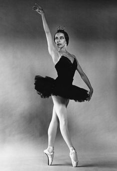 an old photo of a ballerina in black and white