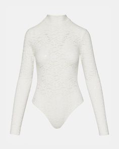 Expertly crafted for comfort and style, the CASSIE bodysuit is a must-have addition to any wardrobe. Featuring a mock neck and bodycon fit, this long-sleeved sheer bodysuit is designed with a delicate mesh lace for a touch of elegance. The bottom snap closure provides a seamless and secure fit for all-day wear. Long-sleeved bodysuit Lace sheer design Bottom snap closure Length: 28" 97% nylon 3% elastane Hand wash Eve is 5ft 9in and is wearing a size small Stephanie is 5ft 10in and is wearing a s Beaded Bodysuit, Sheer Bodysuit, Lace Bodysuit, Long Sleeve Bodysuit, Sheer Lace, Snap Closure, Mock Neck, Women Long Sleeve, Must Haves