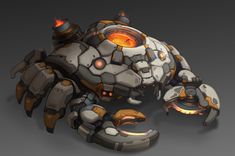 Robots Artworks, Robot Animal, Crab Art, Drone Design, Cool Robots, Arte Robot, Horizon Zero Dawn, Futuristic Art, Steampunk Design