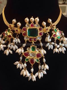 Short Ruby Choker Necklace Designs, Short Choker Necklace Design. Gutta Pusalu Choker, Guttupusallu Necklace, Ruby Choker Necklace, Ruby Choker, Choker Necklace Designs