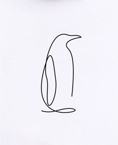 Линейные чертежи Single Line Art Animals, Minimal One Line Art, One Line Penguin Tattoo, Penguin Line Art Tattoo, Minimal Penguin Tattoo, Simple Penguin Tattoo Outline, One Line Penguin, Penguin Tattoo Minimalist, Minamilistic Tattoos For Women