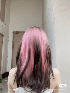 Pink And Black Hair, Shot Hair, Dye Ideas, Pastel Hair