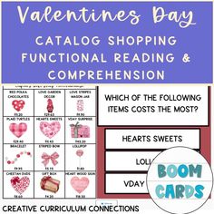 valentine's day catalog for reading and writing