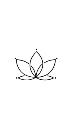 the lotus symbol is shown in black and white