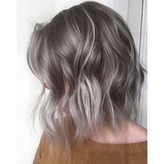 Ash Blonde Balayage Short, Ash Blonde Short Hair, Bob Balayage, Blonde Short Hair, Mushroom Color, Silver Ash, Ash Blonde Hair Colour, Girl Hair Colors