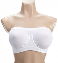 Ahh Angel Underwire Bandeau Bra Fitted Full Coverage Sports Bra With Built-in Cups, Seamless Stretch Tube Top Shapewear, Seamless Stretch Tube Top For Shapewear, Seamless Stretch Shapewear Tube Top, Stretch Tube Top With Removable Bra Pads, Strapless Nylon Tube Top With Built-in Bra, Fitted Strapless Sports Tube Top, Fitted Strapless Tube Top For Sports, Stretch Tube Top With Built-in Bra And Full Coverage