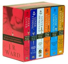 the complete set of books is shown in different colors and sizes, including blue, red, yellow, green, orange, and purple