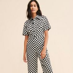 Checker Outfit Women, Coveralls Women Fashion, Checkered Outfit Women, Checker Outfit, Checkered Overalls, Checkered Jumpsuit, Checkered Clothes, Emily Style, Checkered Outfit