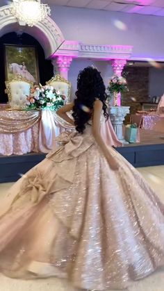 Quinceañera dress, quinceañera party, XV, quinceañera dress inspo, inspiration for quinceañeras, inspiration for quinceañera dress, pink quinceañera dress, pink quinceañera, dress for quinceañeras, quince años, quinceañera bow pink dress. Light Pink Quinceanera Dresses, Rose Gold Quinceanera Dresses, Quince Pictures, Rose Gold Quinceanera, Xv Dresses, Quinceanera Pink, Pink Sweet 16, Quinceanera Themes Dresses, Quinceanera Photoshoot