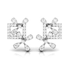 Platinum Diamond Earrings by Jewelove Metal : Platinum Platinum Purity : 95% Purity Mark : Pt 950 Estimated Platinum Weight : 6.88 grams Estimated Diamond Weight : 0.78 cts. Diamond Color : IJ or GH (as selected above) Diamond Clarity : SI or VVS (as selected above) Diamond Grading Report : SGL Certificate of Authenticity : Platinum Guild International please call us at +91-9828012999 or email us at WeCare@Jewelove.in Diamond White Clip-on Earrings For Formal Occasions, Anniversary White Diamond Clip-on Earrings, White Diamond Clip-on Earrings For Gift, Modern Cluster Earrings For Formal Occasions, White Diamond Pierced Earrings For Formal Occasions, White Pierced Diamond Earrings For Formal Occasions, Modern White Diamond Earrings, Modern White Earrings With Prong Setting, Modern White Earrings For Formal Occasions